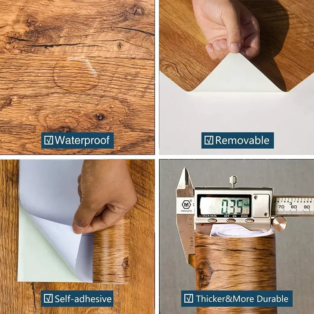 Self Adhesive Furniture Stickers - Wood Grain Wallpaper