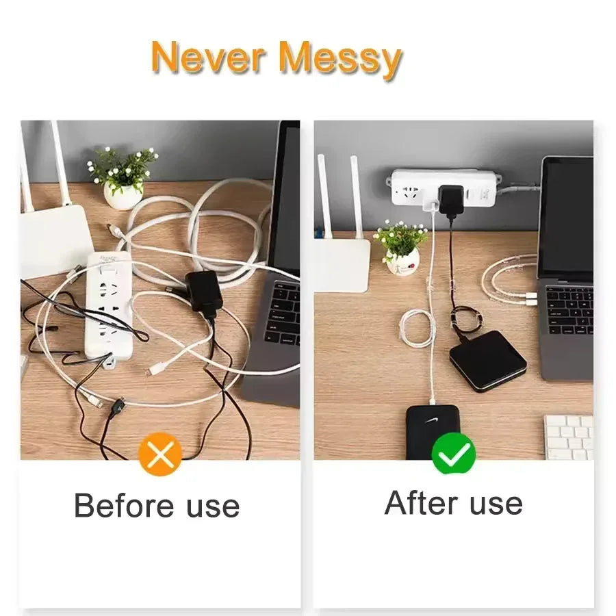 Pack of 4 Self Adhesive Wire Holder Cable Clips