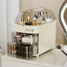 Dustproof Cosmetic Storage Case - Durable Plastic Organizer