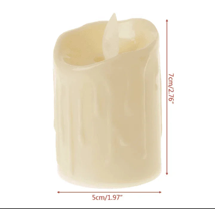 Set of 2 Flameless Tea Lights with Realistic Glow