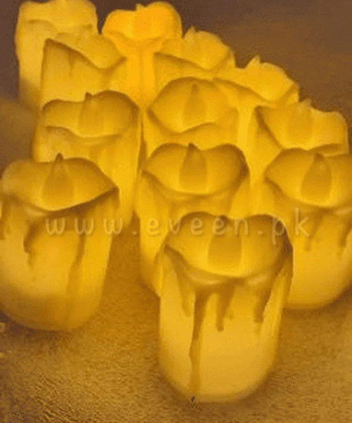 Set of 2 Flameless Tea Lights with Realistic Glow
