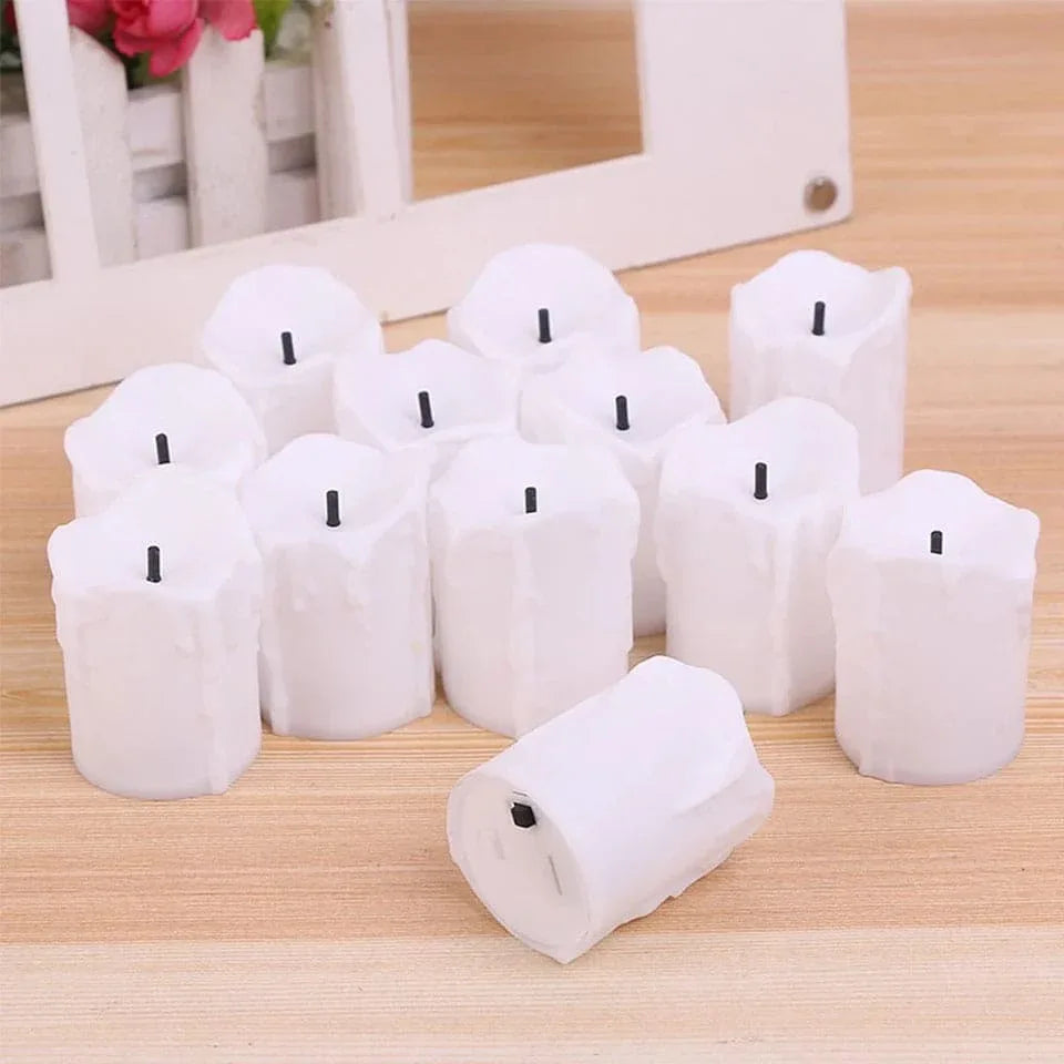 Set of 2 Flameless Tea Lights with Realistic Glow