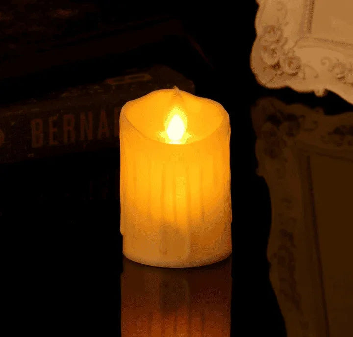 Set of 2 Flameless Tea Lights with Realistic Glow