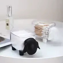 Sheep Shaped Cotton Swab Holder - Cute Storage Bin