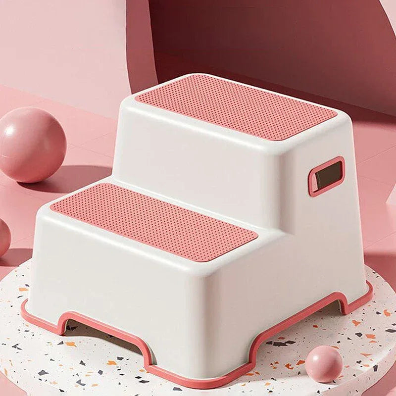 Non-Slip Step Stool for Bathroom with Handles