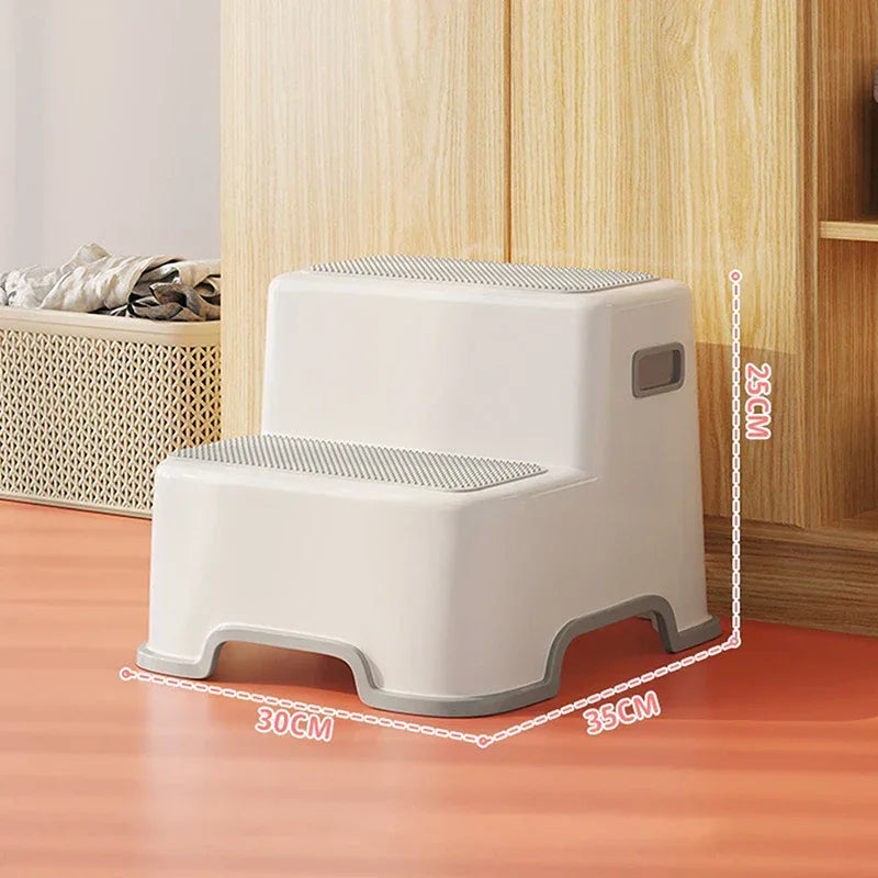 Non-Slip Step Stool for Bathroom with Handles