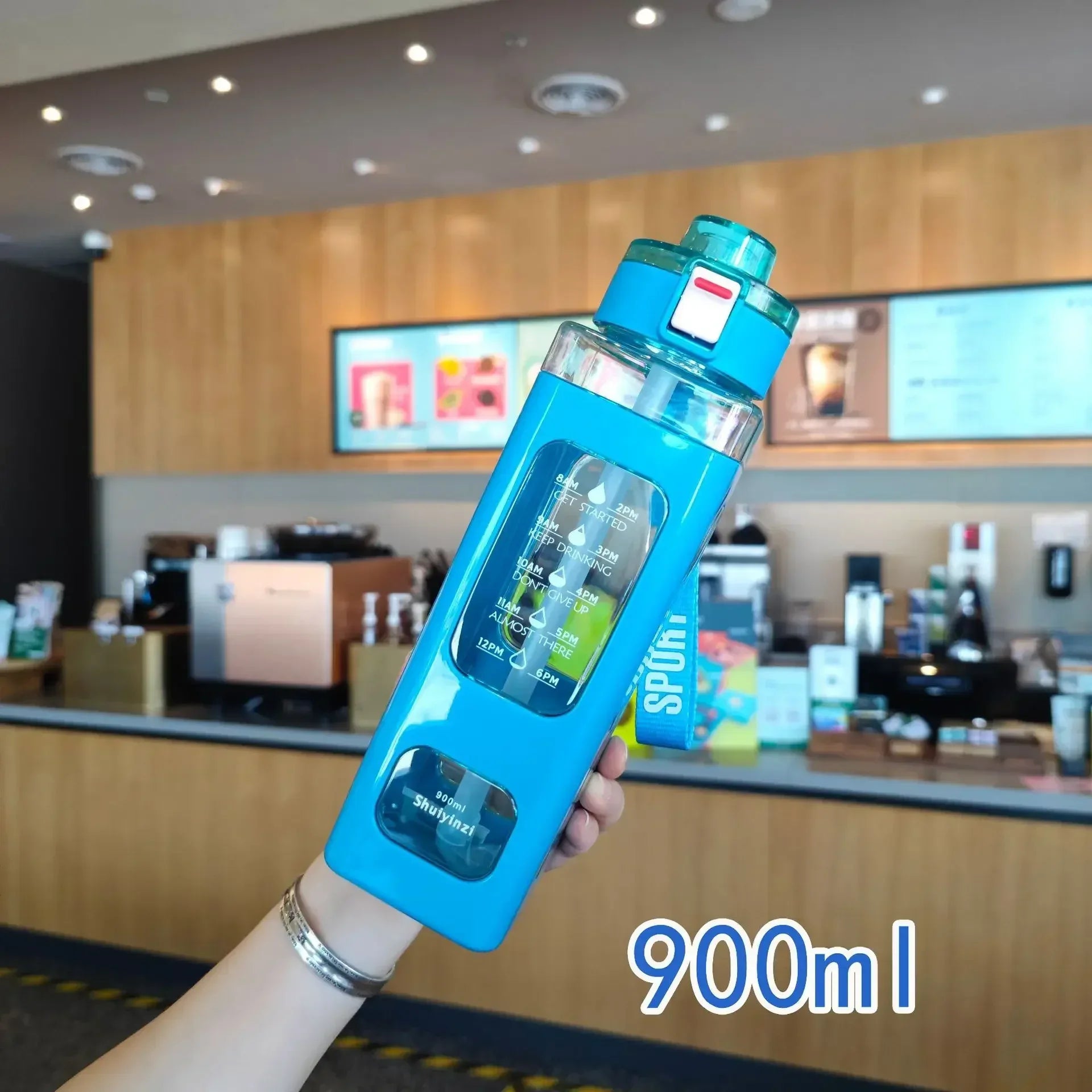 900ml Leak Proof Water Bottle with Timer