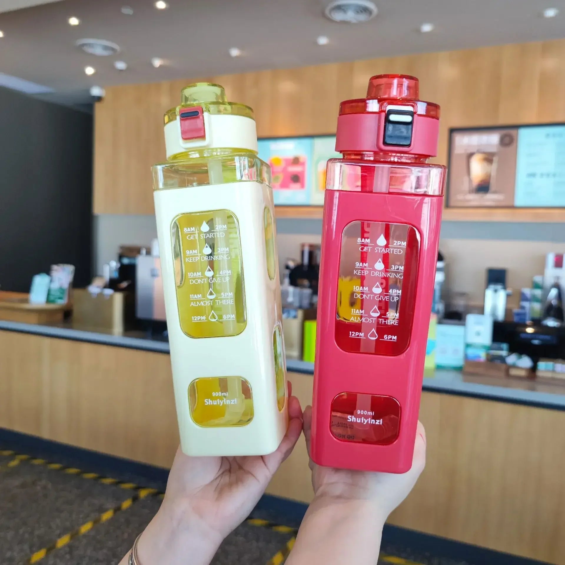 900ml Leak Proof Water Bottle with Timer