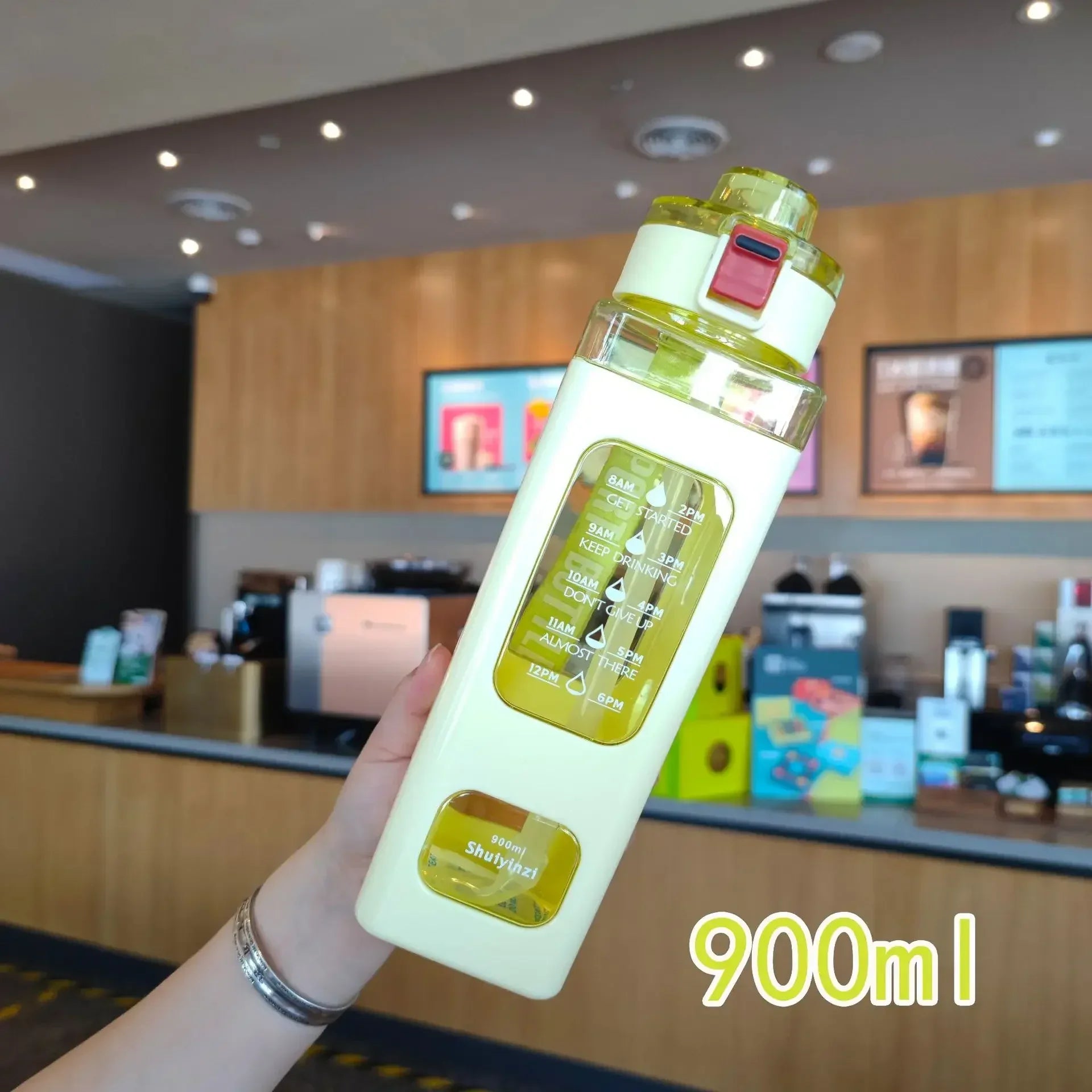 900ml Leak Proof Water Bottle with Timer