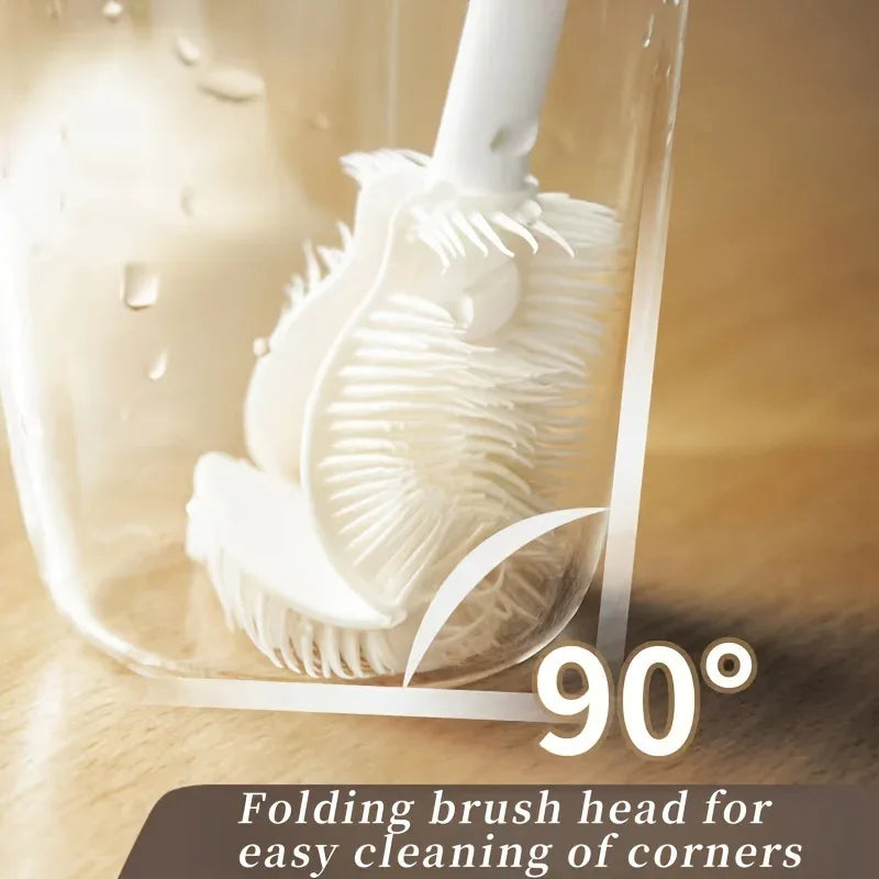 Silicone Bottle Cleaning Brush with Foldable Head