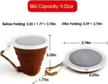Silicone Foldable Cup for Kids - Portable Water Bottle