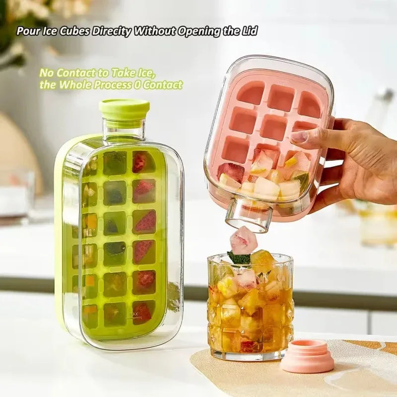 Silicone Ice Cube Tray with Straw - Leakproof