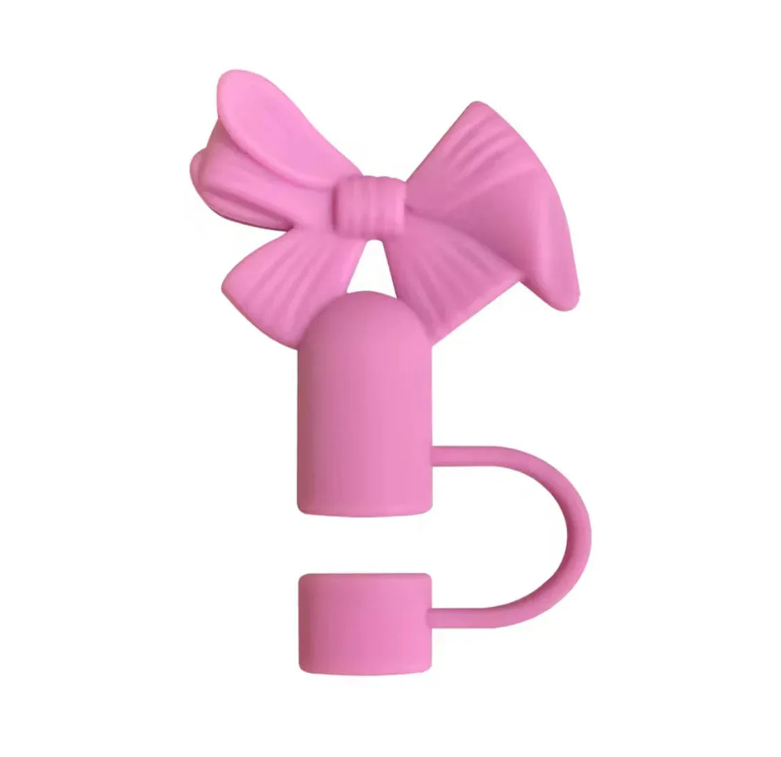 Set of 3 Silicone Straw Toppers Floral Design