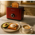 SilverCrest 2-slice Toaster Compact Red Kitchen Appliance