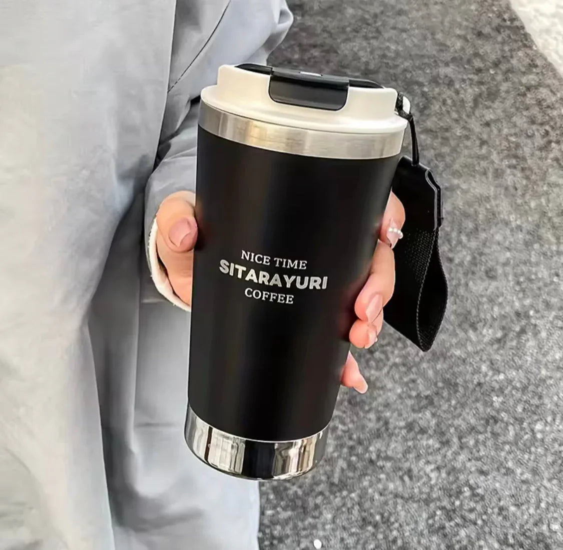 500ml Hot and Cold Water Bottle with Strap