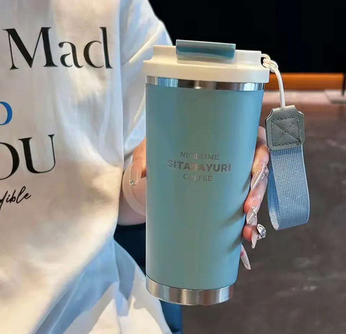 500ml Hot and Cold Water Bottle with Strap