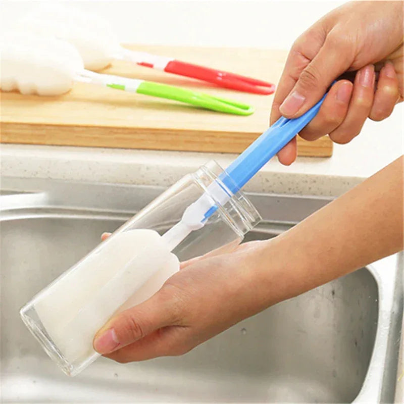 Pack of 3 Soft Sponge Bottle Cleaning Brush for Bottles
