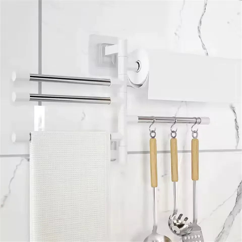 Space Saving Bathroom Towel Organizer Rack