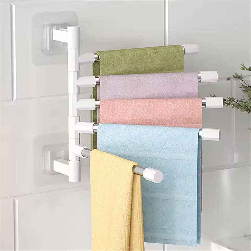 Space Saving Bathroom Towel Organizer Rack