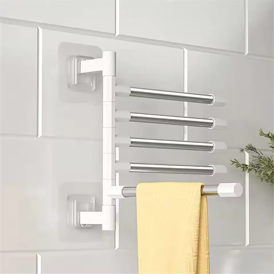 Space Saving Bathroom Towel Organizer Rack