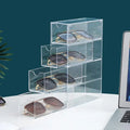 Clear Sunglasses Storage Box with Drawers