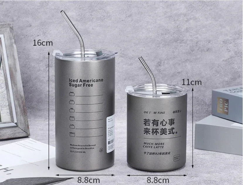 Stainless Steel Coffee Tumbler - Insulated & Durable