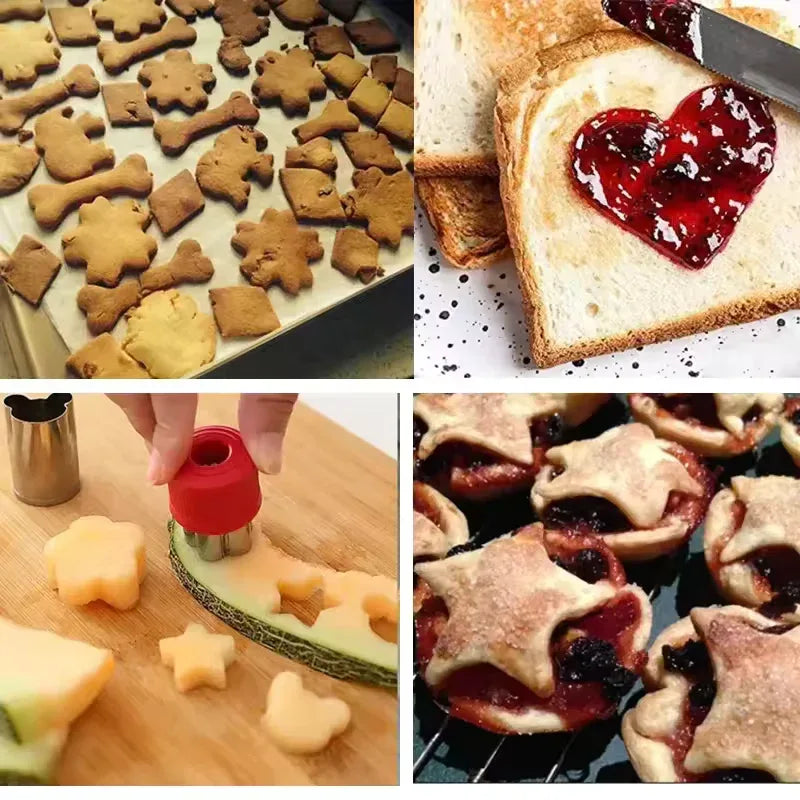 Pack of 12 Stainless Steel Cookie Cutters Set