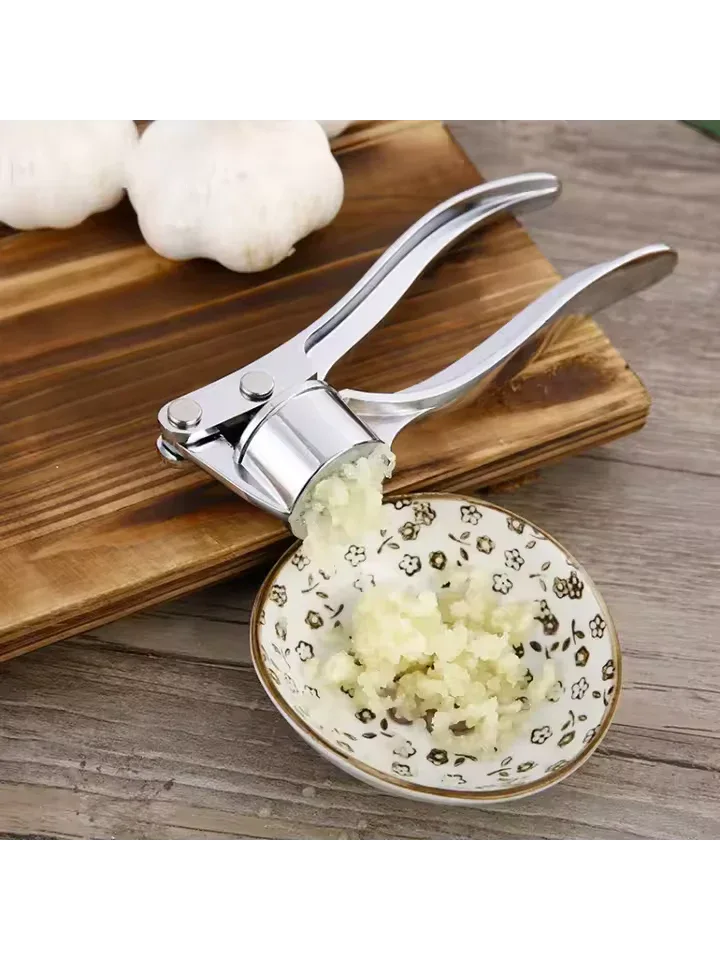 Stainless Steel Garlic Press – Durable Kitchen Tool