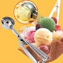 Stainless Steel Ice Cream Scoop - Durable & Easy Use