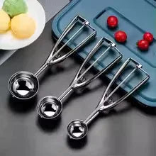Stainless Steel Ice Cream Scoop - Durable & Easy Use