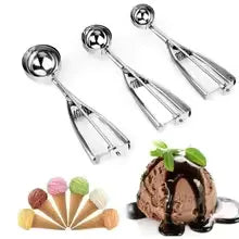 Stainless Steel Ice Cream Scoop - Durable & Easy Use