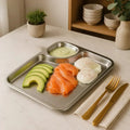 Stainless Steel Meal Tray with Compartments