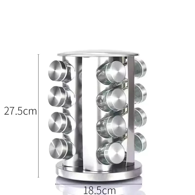 Stainless Steel Rotating Spice Rack Organizer