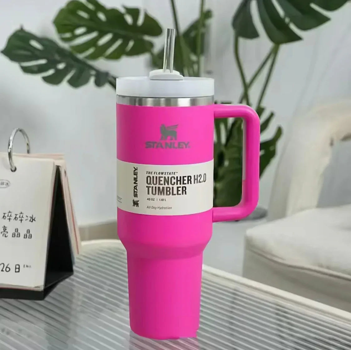 40oz Stainless Steel Tumbler with Handle - Durable & Easy Grip