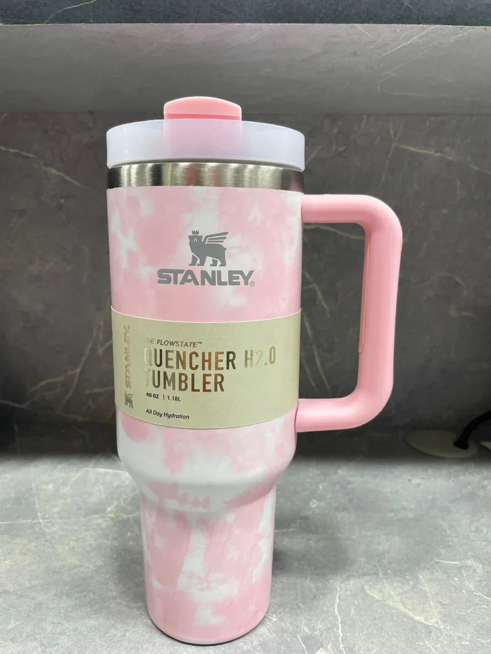 40oz Stainless Steel Tumbler with Handle - Durable & Easy Grip