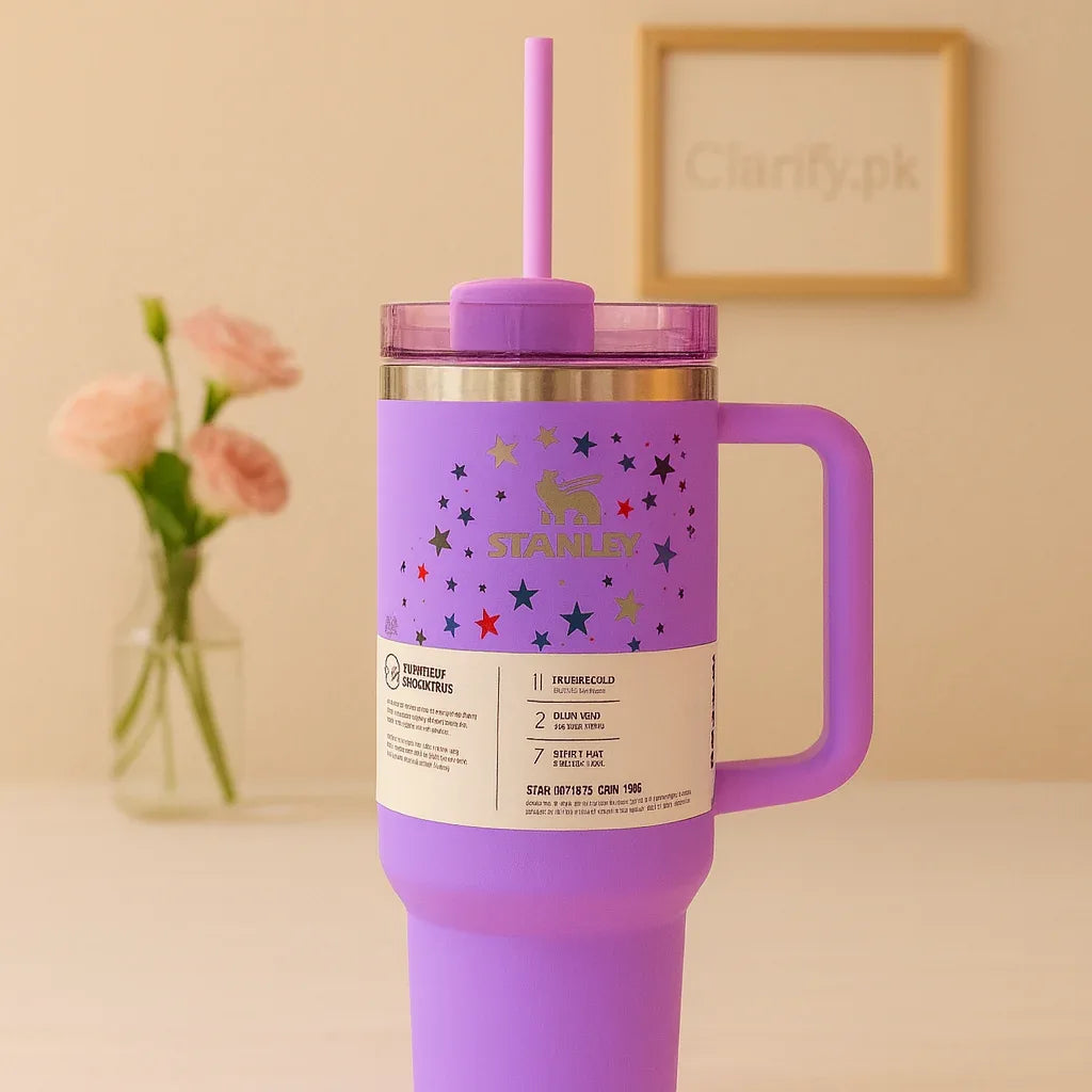 Stanley Insulated Tumbler with Straw - Purple, 24oz
