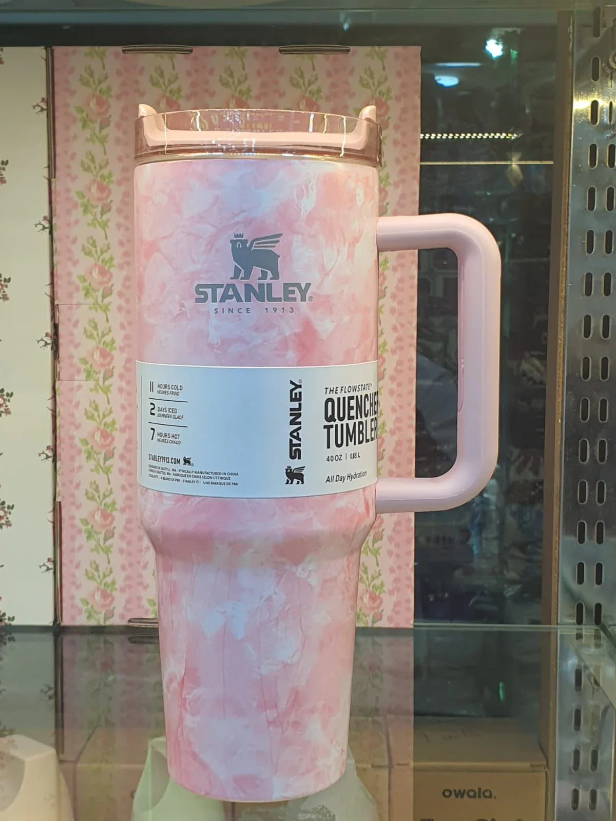 Stanley Pink QUEXCHER Tumbler with Handle 40oz (1.8L)