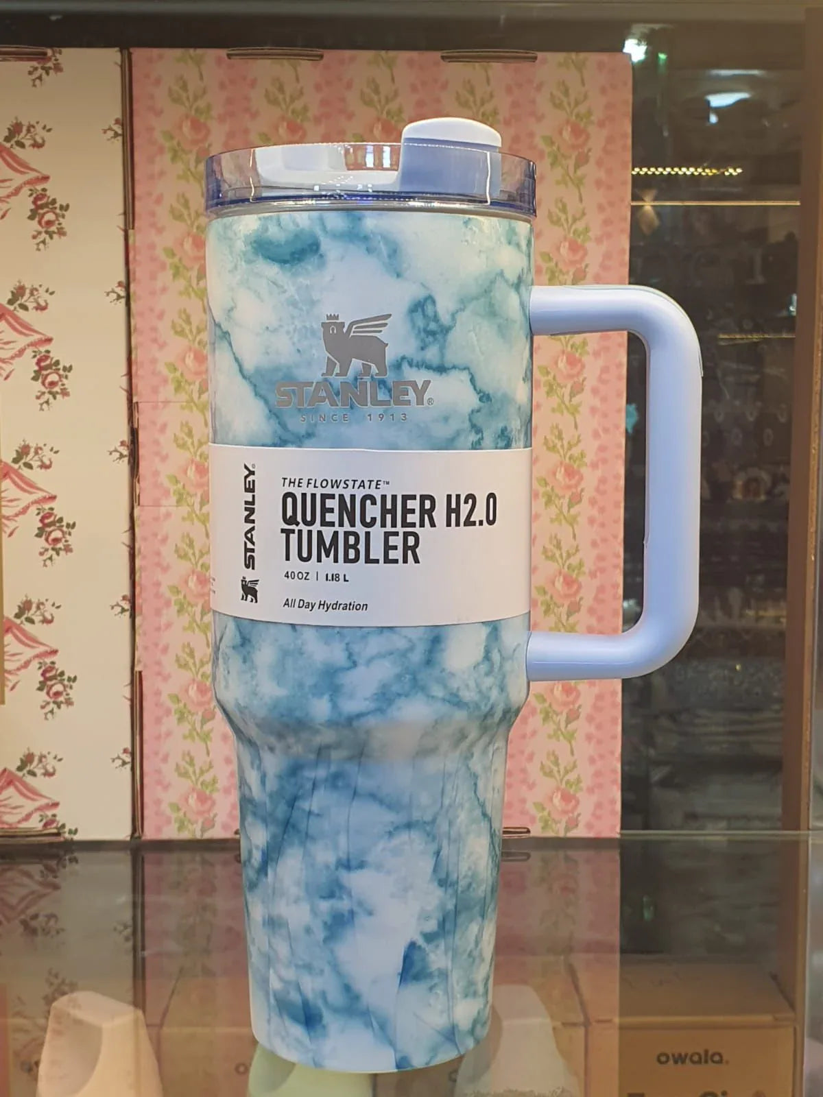 Stanley Quencher H2.0 Tumbler Blue Marble - 40 OZ (1.8L)