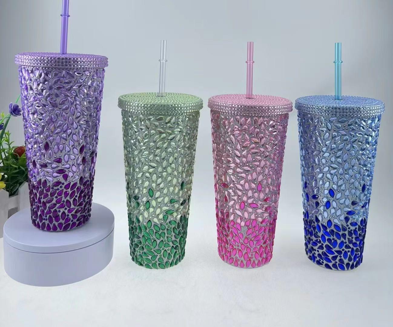 Stylish Water Tumbler with Straw - Colorful & Durable