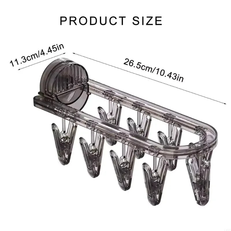 Suction Clothes Hanger Rack with Clips
