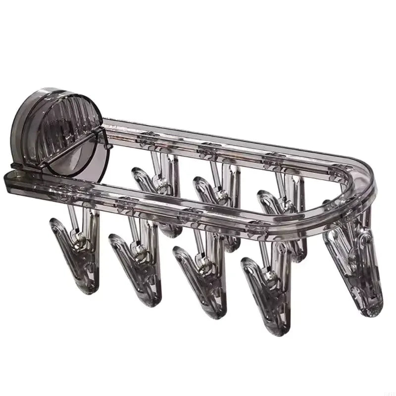 Suction Clothes Hanger Rack with Clips
