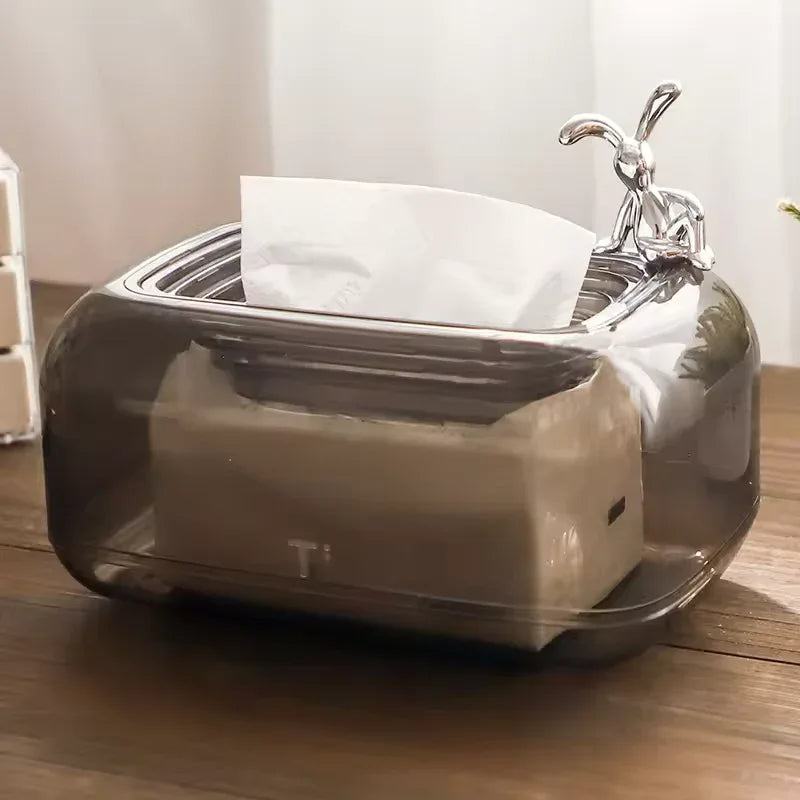 Sunken Tissue Box Organizer with Cute Charm