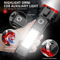 Super Bright LED Flashlight with COB Auxiliary Light