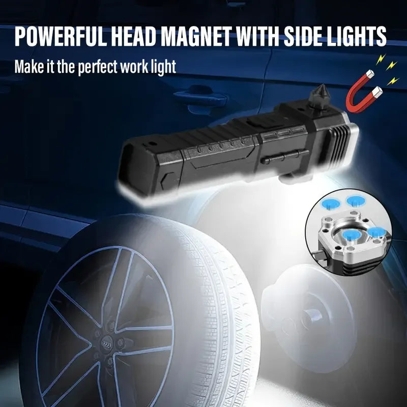 Super Bright LED Flashlight with COB Auxiliary Light