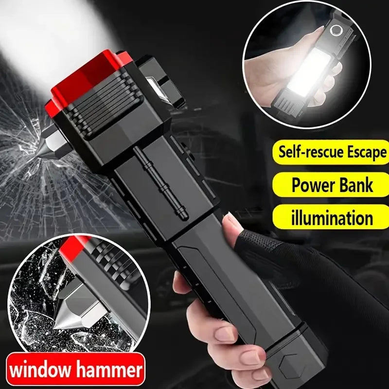 Super Bright LED Flashlight with COB Auxiliary Light