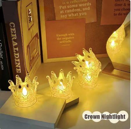 Crown Night Light Decor - Elegant LED Glow