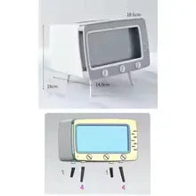 TV Tissue Box with Phone Holder Organizer