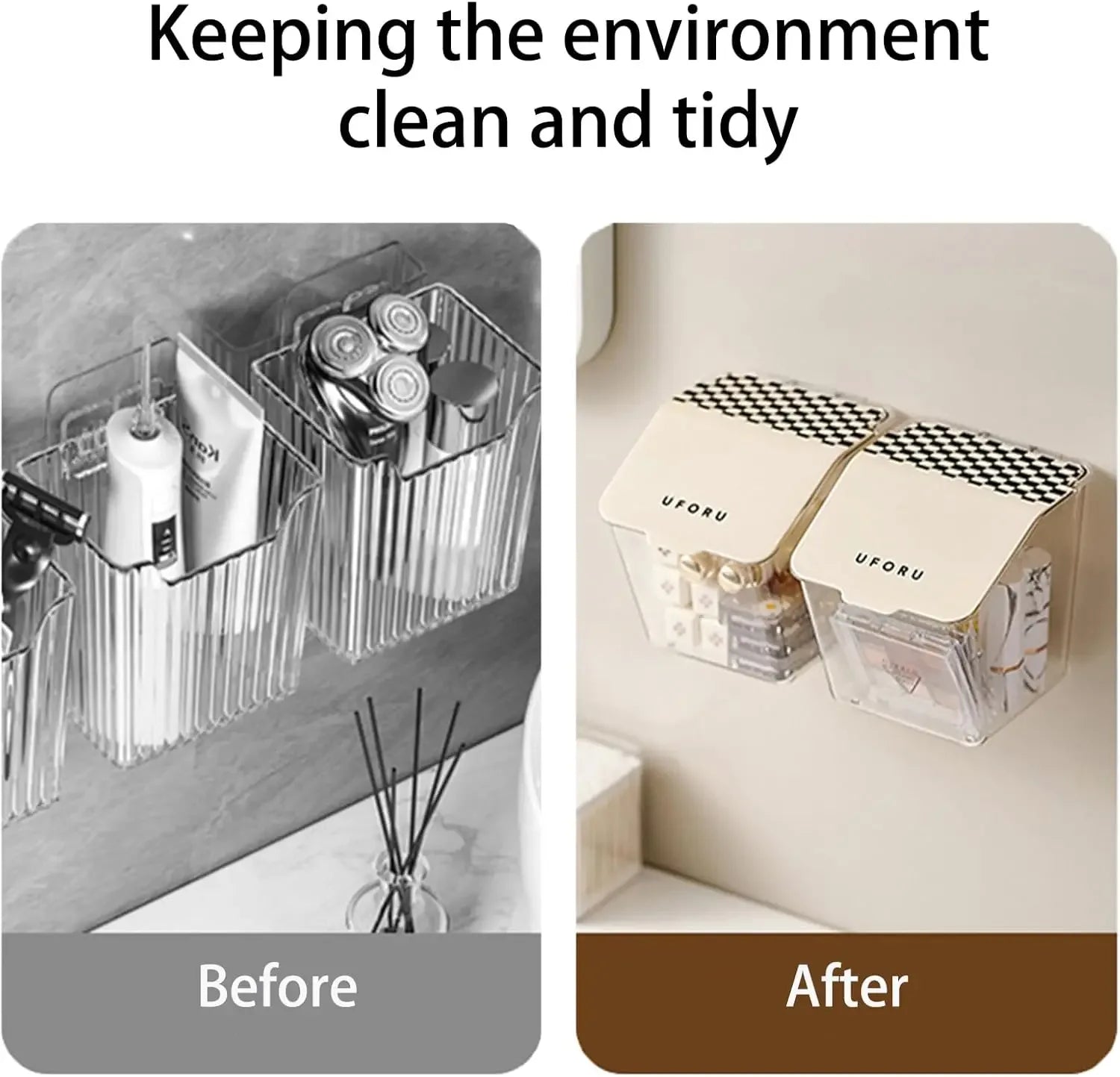 Wall Mounted Organizer for Cosmetics & Accessories