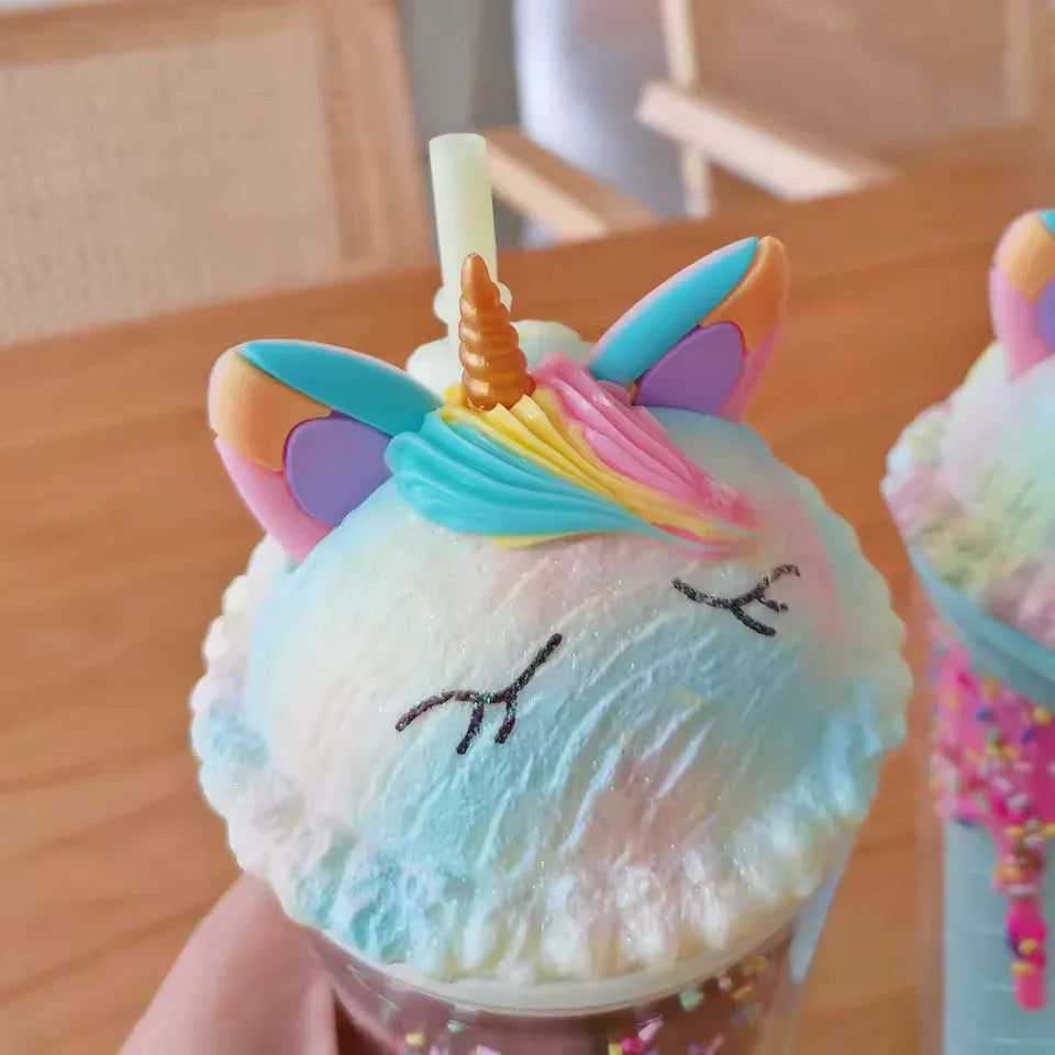 Unicorn Water Cup with Straw - Cute & Durable