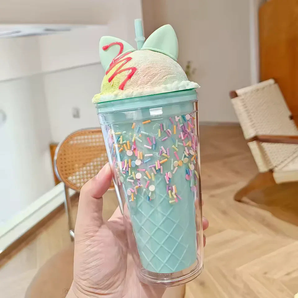 Unicorn Water Cup with Straw - Cute & Durable